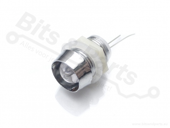 LED fitting/armatuur 10mm kunststof chrome